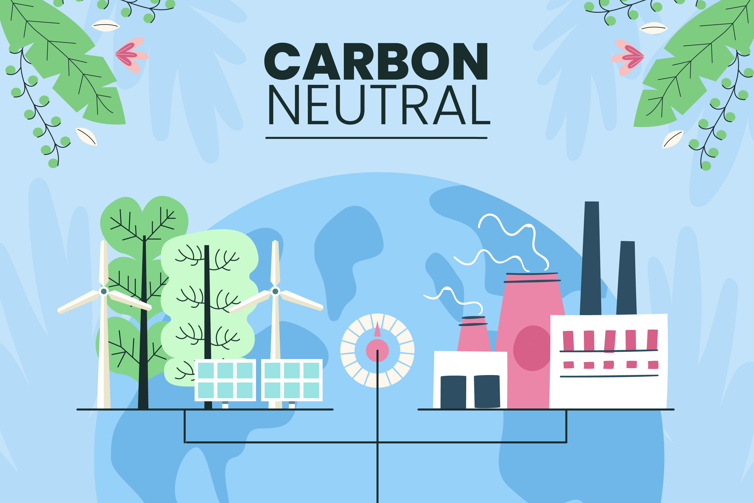 a vector of carbon neutral